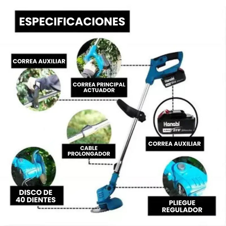 Cortadora de Cesped Inalámbrica TurboBlade™ [2 BATERÍAS RECARGABLES]