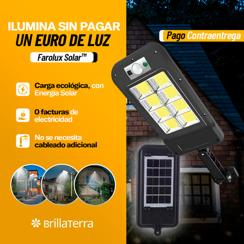 Farolux Solar - Farola LED para exteriores sin instalación eléctrica
