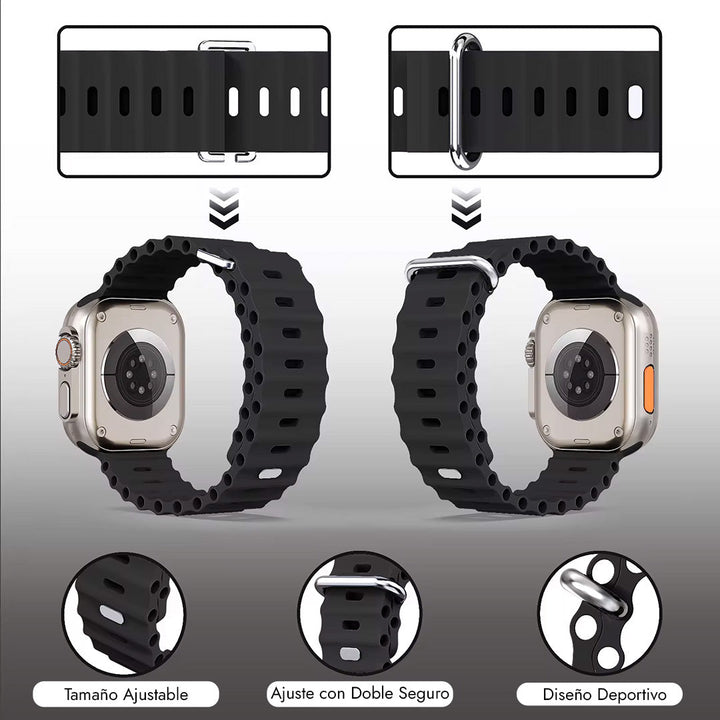 [2 REGALOS INCLUSOS] Smartwatch 9 ULTRA 2™ + REGALOS (AirPods UHD + 7 Pulseras)