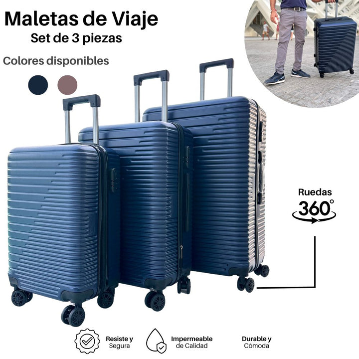 JUEGO 3 MALETAS DE VIAJE