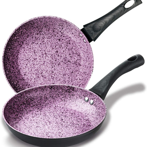 SET 2 SARTENES GRANITO MORADO